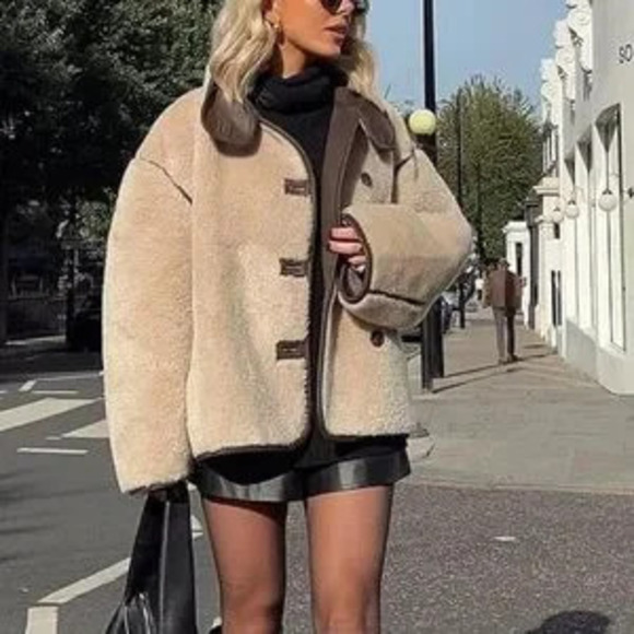 Jackets & Blazers - cream teddy coat women warm winter jacket